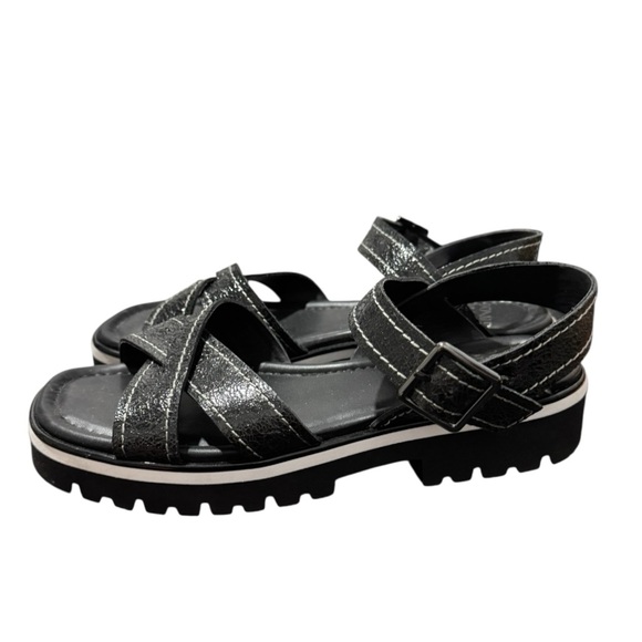 Donald J Pliner Pyper Black Strappy Platform Sandals Size 9 - Picture 3 of 6